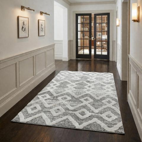 Tapis de couloir PISTIOUL Gris