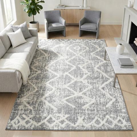 Tapis à poils longs PITOLA Gris