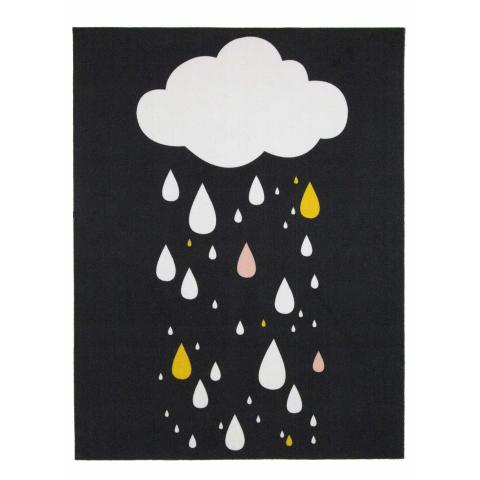 Tapis noir RAINDROPS Noir