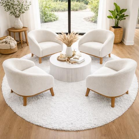 Tapis kaki UNI L Crème