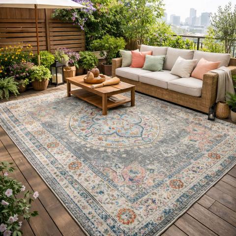Tapis d'extérieur fait à la machine SALOUT A Gris