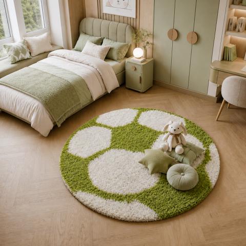 Tapis pour enfant SHAGGY FOOT Vert