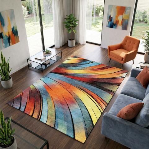 Tapis carré STEYRE Multicolore