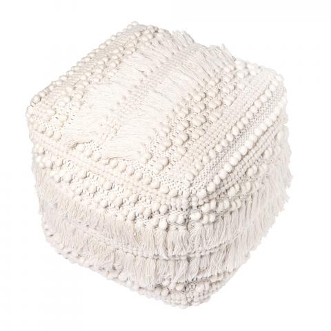 Tabouret décoratif ZAVI Crème