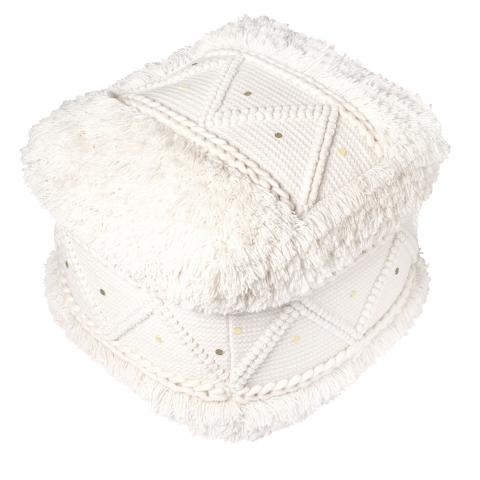Tabouret décoratif ZASTE Crème