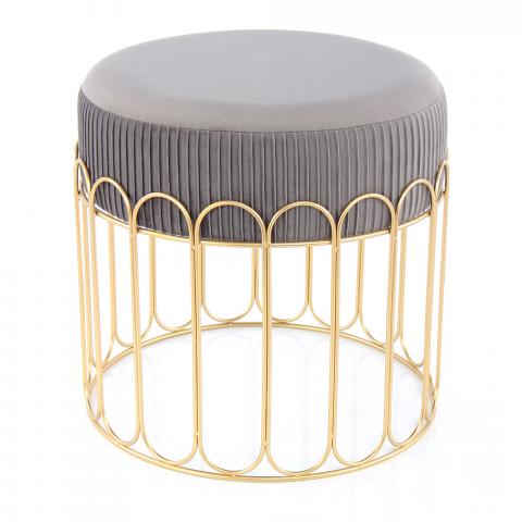 Tabouret décoratif ZAGA Gris