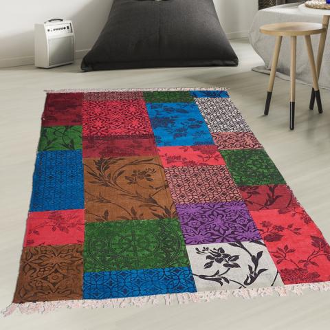 Tapis végétal PATCH NAVY FLOWERS Multicolore