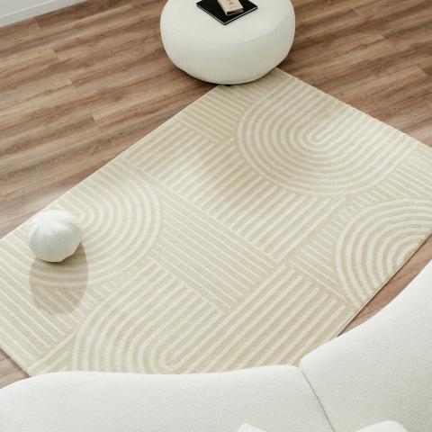 Tapis formes géométriques CERABI Crème