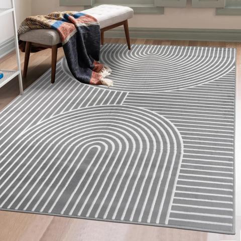 Tapis formes géométriques LYN49 ARCRIL Gris