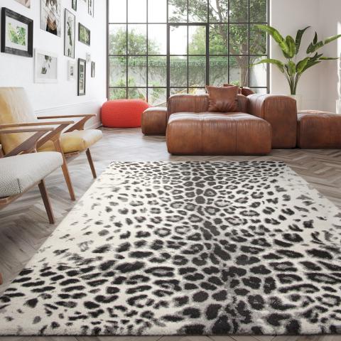 Tapis motif animalier BELLA 5 Noir