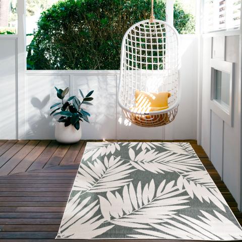 Tapis kilim LYN2 P REVERSIBLE Vert