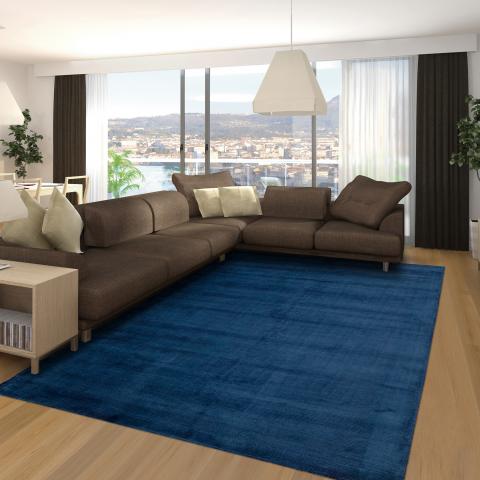 Tapis bleu et vert LUNAR Bleu
