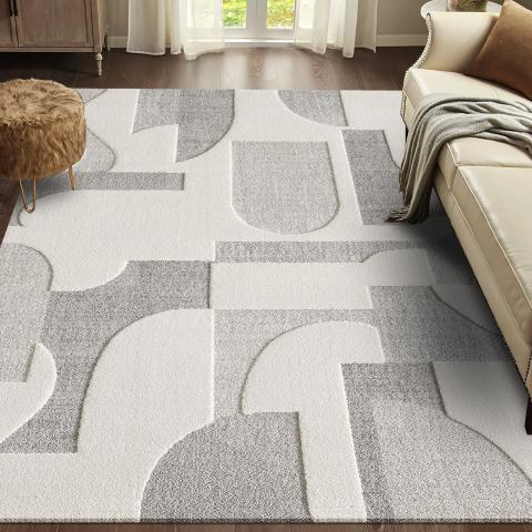 Tapis kaki LYN9 CERGEO Ecru