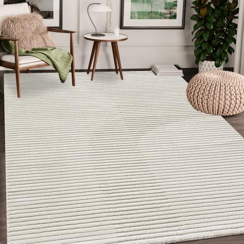 Tapis kaki LYN9 C Ecru