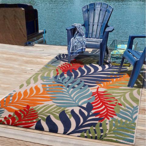 Tapis d'extérieur fait à la machine CHIMEK Multicolore