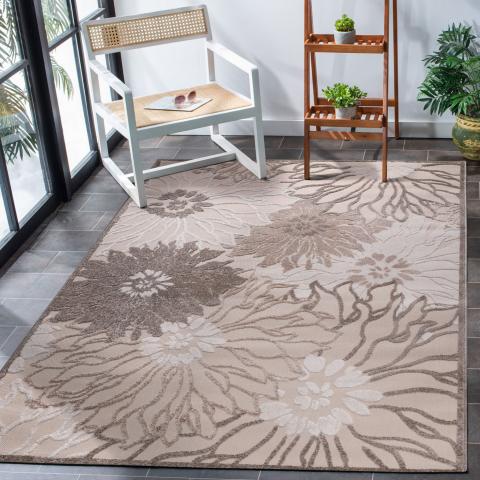 Tapis d'extérieur fait à la machine CHIMEKA Crème