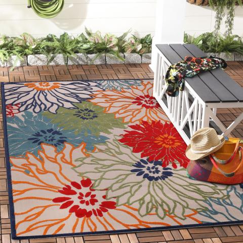 Tapis d'extérieur fait à la machine CHIMEKA Multicolore