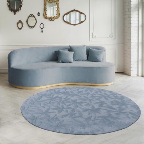 Tapis rond CLEAVERS Bleu