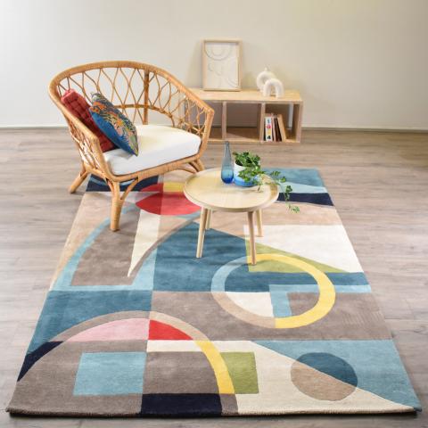 Tapis végétal CONTEMPORAIN BIO Multicolore