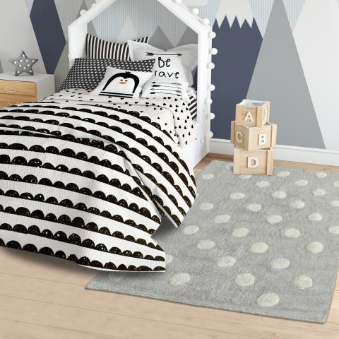 Tapis chambre bébé CORONDA Gris