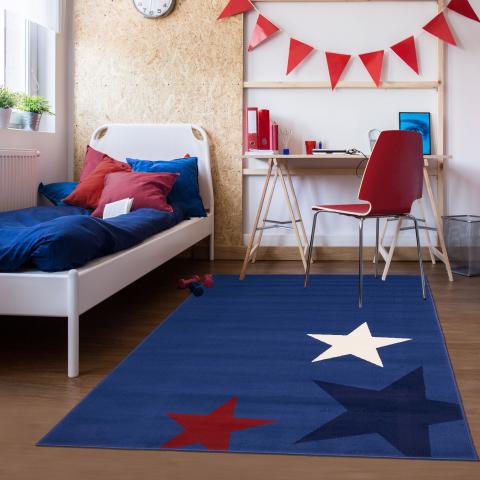 Tapis pour enfant LYN1 STAR Bleu