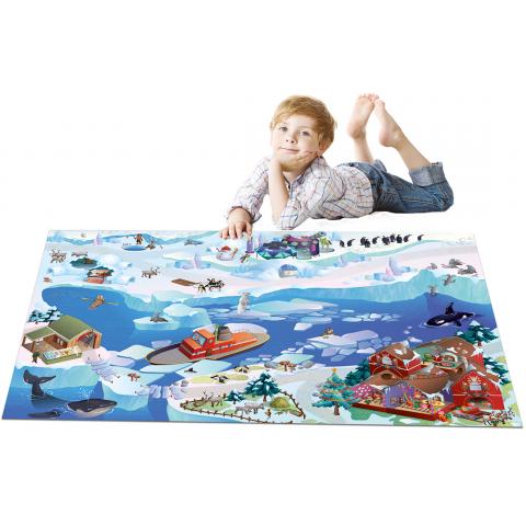 Tapis premier prix BANQUISE Bleu