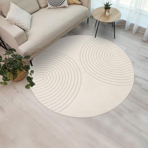 Tapis rond DEMILU Crème