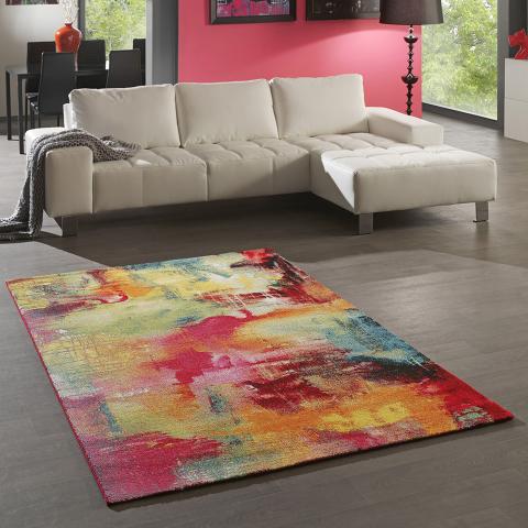 Tapis abstrait LYN8 BELO 4 Multicolore