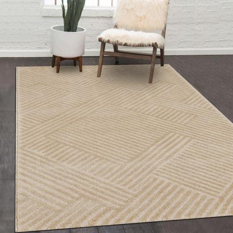 Tapis formes géométriques CEROTEO Beige