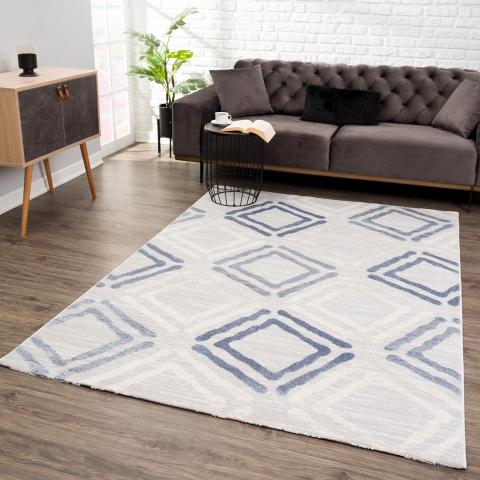 Tapis bleu et vert DOUCA Bleu