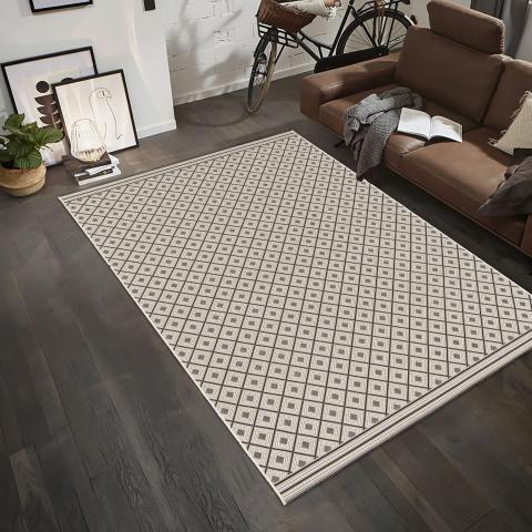 Tapis d'extérieur fait à la machine MOONDOW Beige