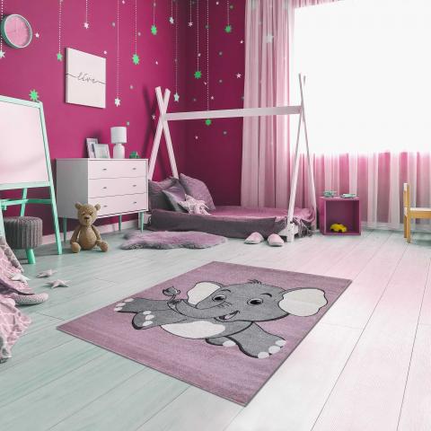 Tapis chambre bébé CANFIL Rose