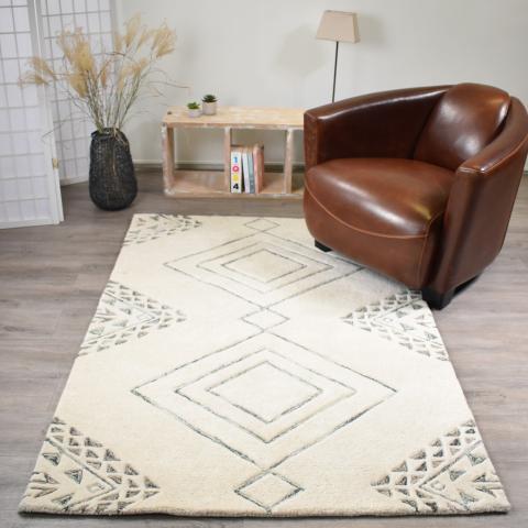 Tapis losange HARITAGE Beige