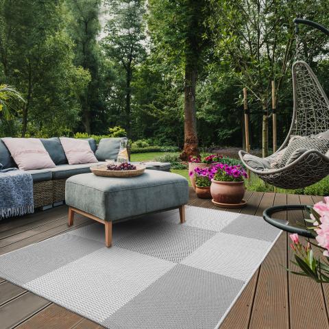 Tapis d'extérieur fait à la machine EXTERNA Argent