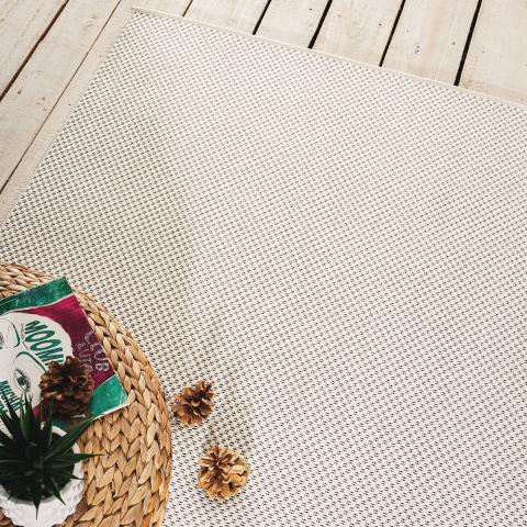 Tapis d'extérieur fait à la machine EXTUNI Crème