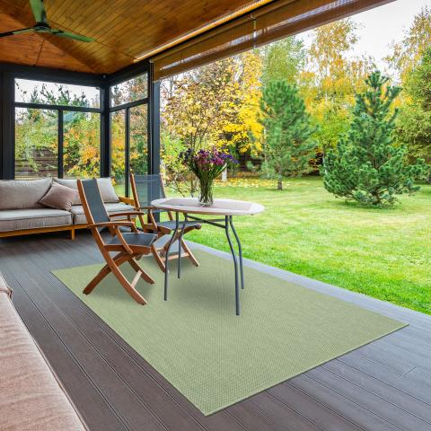 Tapis d'extérieur fait à la machine EXTUNI Vert
