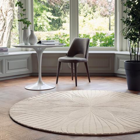 Tapis rond FOLIA Ecru