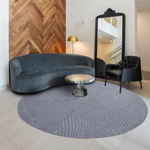 Tapis rond FOLIA Bleu