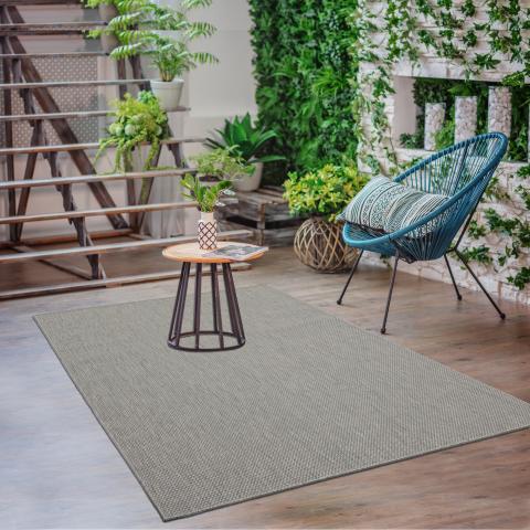 Tapis d'extérieur fait à la machine GEGIA Gris