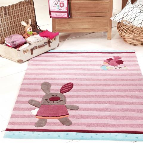 Tapis chambre bébé HAPPYSTY Rose