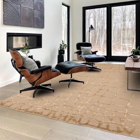 Tapis formes géométriques HARMONIA Beige