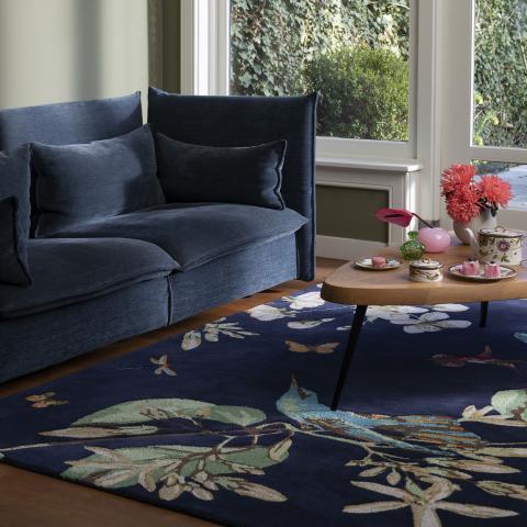 Tapis motif animalier HUMIBIRD Bleu