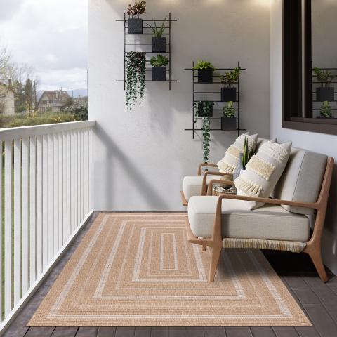 Tapis formes géométriques JUTE ART 5 Beige
