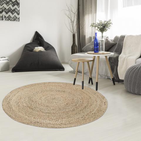 Tapis rond JUTERON Beige