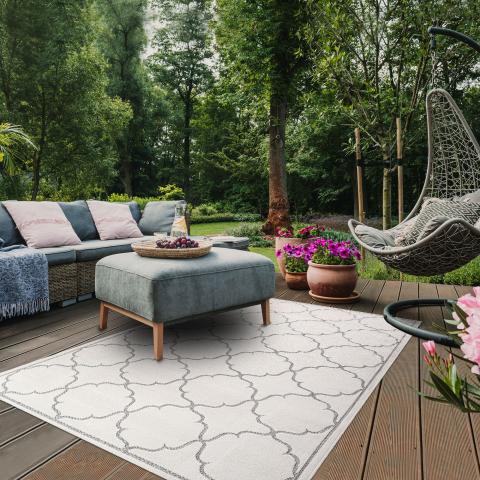 Tapis d'extérieur fait à la machine KUMA Crème