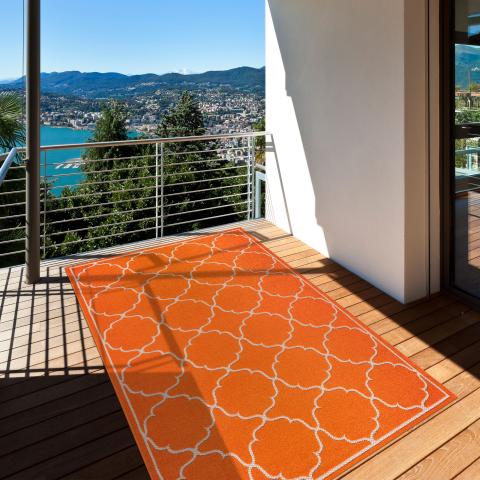 Tapis d'extérieur fait à la machine KUMA Orange