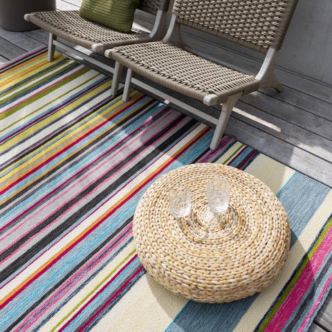 Tapis d'extérieur fait à la machine LAVIDA Multicolore