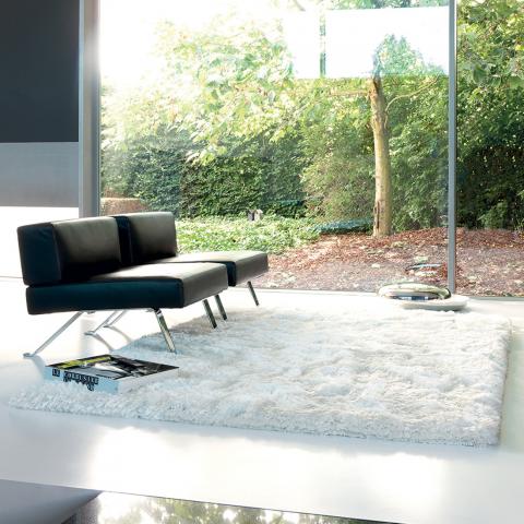 Tapis de bain noir et blanc ADORE 2 Blanc
