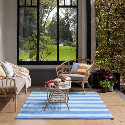 Tapis bleu et vert LILLE Bleu