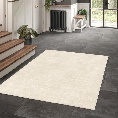 Tapis uni LUCEN 5 Ecru